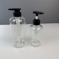 Bouteille de shampoing transparente Hengjian, faible MOQ (5 pièces), 300 ml, 500 ml, écologique, pour après-shampoing, emballage plastique, bouteille de lotion