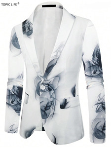 Abiti da <span class=keywords><strong>Uomo</strong></span> Business 2025 Personalizzabili in Grandi Quantità, Stampa in Rilievo su Ampia Area, Motivo Fumo, Antirughe, Antivento, Vestibilità Slim, 100% - Product Image 2