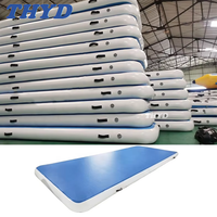 Piste de gymnastique gonflable 10m x 2m x 20cm pour cheerleading, gymnastique, clubs, studios de danse, programmes mobiles et usage domestique