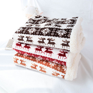 Couverture d'hiver en peluche <span class=keywords><strong>pour</strong></span> cerf Petite couette Double couverture épaissie Couverture de Noël <span class=keywords><strong>pour</strong></span> chat et <span class=keywords><strong>chien</strong></span> - Product Image 2