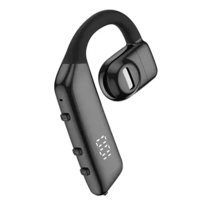 I5 headphone BT nirkabel, earphone pintar dengan mikrofon konduksi tulang bebas genggam penghilang kebisingan