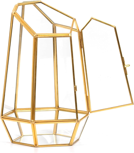 Einzigartiges Art-Deco-Design-Glaster rarium für Pflanzen Eintüriges Ökosystem-Display für Hochzeits-Innen-Tisch dekoration - Product Image 2