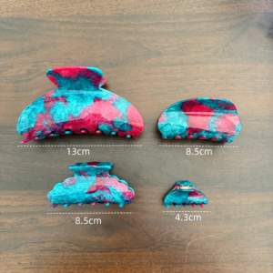 Qianjin Custom Acetate Haarclip Set Trendy Marmerlook Cellulose Acetaat Haarclips OEM ODM Logo Beschikbaar - Product Image 3