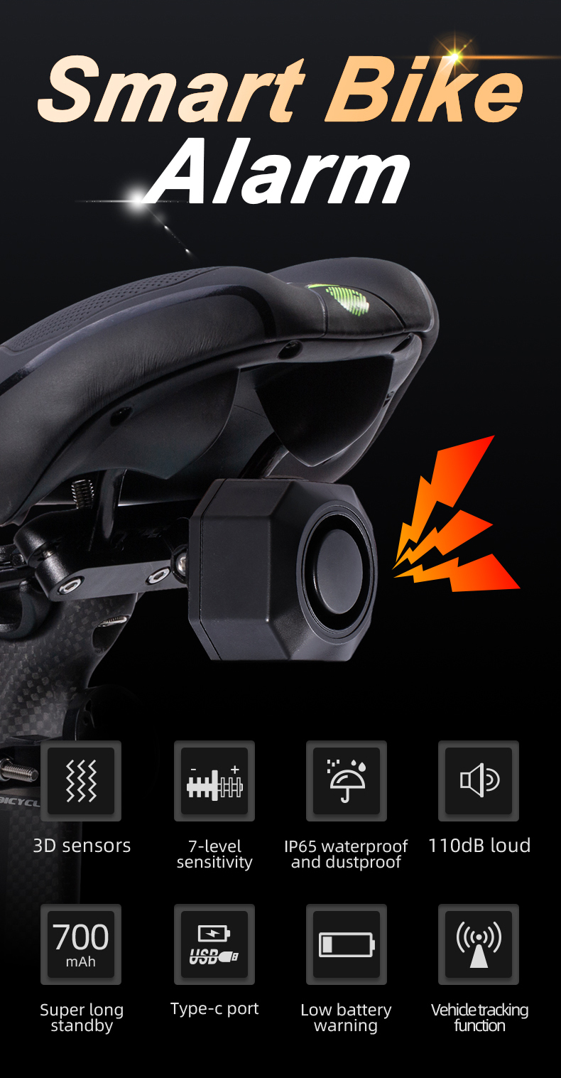 Mengshen Wireless Vibration Alarm, Anti-theft Burglar Alarm For Bicycle/Bike/Motorcycle/Car
