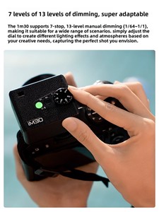 Luz Externa Compacta Godox IM30 para Cámaras sin Espejo, Montura Hot Shoe de un Toque, 7 Niveles de Iluminación, Estilo Retro - Product Image 5