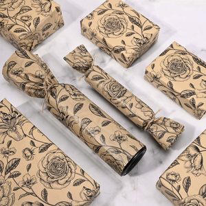 Cổ Điển Hoa Mô Giấy Kraft Retro Mùa Xuân Hoa Mô Giấy Cho Túi Quà Tặng Cô Dâu Tắm Sinh Nhật Đảng Wedding DIY Thủ Công - Product Image 4