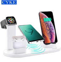CYKE produk terlaris pengisi daya nirkabel 6 in 1 Cepat multifungsi USB mikro Tipe c