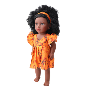 Poupée Africaine <span class=keywords><strong>Fille</strong></span> Tusalmo en Gros 45 cm (18 Pouces) avec Tenues Mode Les Plus Récentes, Jouet Doux en Vinyle et Plastique Éducatif - Product Image 5
