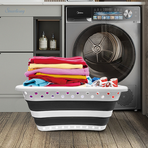 42L Thoải Mái Non- Slip Grip Xử Lý Di Động Có Thể Gập Lại <span class=keywords><strong>Hamper</strong></span> Giặt Basket Home Organizer Và Lưu Trữ - Product Image 1