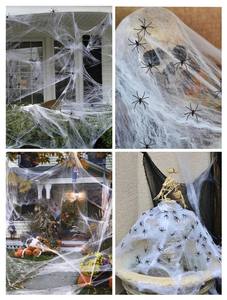 YQ-Halloween Spider Cotton Decoration Decoraciones <span class=keywords><strong>de</strong></span> fiesta <span class=keywords><strong>de</strong></span> plástico Telaraña <span class=keywords><strong>de</strong></span> Halloween <span class=keywords><strong>para</strong></span> decoración <span class=keywords><strong>de</strong></span> Halloween Interior y exterior - Product Image 4
