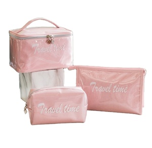 Cosmetic Bag with Zipper Closure Organizer Waterproof Letter Makeup Travel 2024 New Large Capacity TPU <b>Jelly</b> Toiletry Bag - Product Image 1
