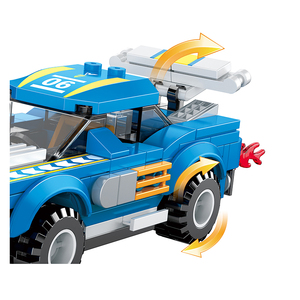 Sáng tạo có thể thay đổi đua xe tự làm đồ chơi xây dựng trẻ em giáo dục lắp ráp khối xây dựng - Product Image 5