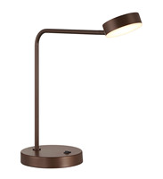 Lámpara LED Metálica Marrón Moderna y Eficiente de 7W 3000K, Luz Blanca Cálida de Lujo para Sala de Estar y Dormitorio, Lámpara de Mesa Decorativa OEM con 3 Años de Garantía
