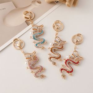 2024 New Creative Gift Cartoon Keyring Key Chains Bag Pendant Cartoon Diamond <b>Dragon</b> Keychain - Product Image 3
