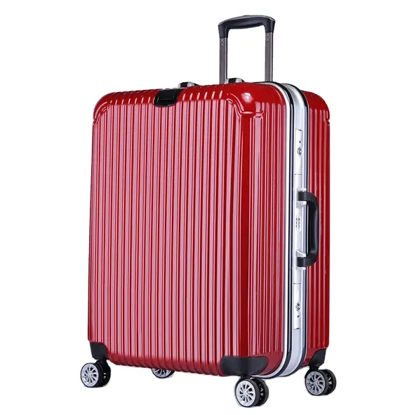 Бесплатный образец ABS PC багажный чемодан размер салона Дорожный чемодан большой емкости с алюминиевой рамкой багажные колесные сумки-тележки