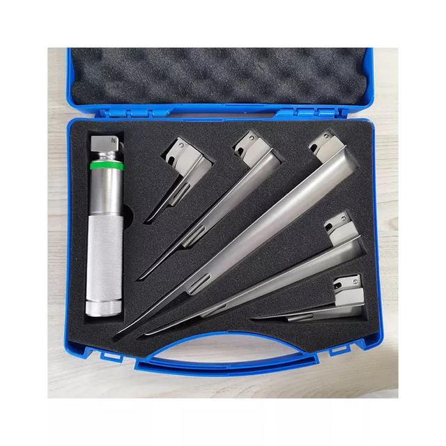 Medial Animal Anaesthesia Bulb Laryngoscope Set Vet Veterinary Surgical ENT Fiber Optic Laryngoscope