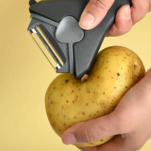 Éplucheur rotatif 3 en 1 personnalisé, outil de cuisine multifonctionnel pour légumes et fruits, avec poignée ergonomique et lames aiguisées - Product Image 3