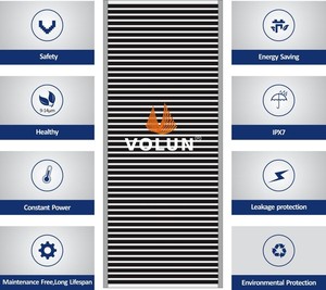 VOLUN-esterilla calefactora de suelo, infrarrojo lejano de carbono, 120 voltios CA - Product Image 2