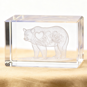 Cubo de Cristal Grabado con Láser 3D, Rosa Brillante Creativa, Regalo Ecológico Vintage para el Día de San Valentín, Regalo de Cumpleaños, Airose - Product Image 5