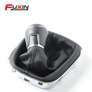 Pomo de palanca de cambios de cuero FUXIN de 5 y 6 velocidades para Volkswagen Polo 6C 2015 2018 - Product Image 3