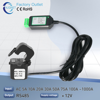 Sensor de Corriente Tipo Abrazadera QNDBK2-24 CA 50A 100A 200A 250A 300A 400A 4-20mA Transformador de Corriente de Tipo Abierto con Núcleo Dividido y Salida de 4-20mA