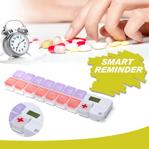 Nuevo dispensador <span class=keywords><strong>de</strong></span> <span class=keywords><strong>caja</strong></span> <span class=keywords><strong>de</strong></span> <span class=keywords><strong>medicamentos</strong></span> <span class=keywords><strong>de</strong></span> 7 días, organizador electrónico <span class=keywords><strong>de</strong></span> pastillas, temporizador <span class=keywords><strong>de</strong></span> almacenamiento semanal, pastillero inteligente - Product Image 3