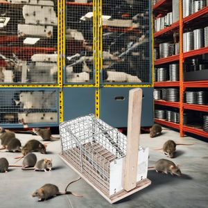 Küçük kare çevre dostu ahşap hayvan tuzakları yüksek maliyetli insancıl haşere kontrol tavşanlar kuşlar açık çiftlik kullanımı toz paketlenmiş kutu - Product Image 2