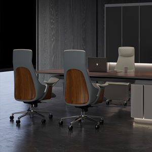 Sedia da Ufficio Direzionale Moderna in Pelle di Lusso Italiana con Funzione Massaggio, Altezza Regolabile, Reclinabile, Design Schienale Alto, Fissaggio 3D - Product Image 3