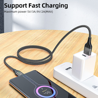 Câble de charge magnétique 3-en-1 Justlink, charge rapide 3A, conducteur en cuivre pur tressé en nylon, longueur 1m/2m, iPhone Type-C Micro