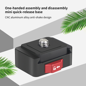 OEM Hợp Kim Nhôm 1/4 <span class=keywords><strong>V</strong></span>ít Để Ba Khe Cắm Thẻ Nhớ Mini <span class=keywords><strong>V</strong></span> Gắn Tấm Phát Hành Nhanh Chóng Kẹp Adapter Cho Dslr Máy Ảnh <span class=keywords><strong>Tripod</strong></span> - Product Image 3