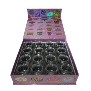 Candy tropicale GELATO <span class=keywords><strong>Oasis</strong></span> Edition 1oz extraits de résine 16 saveurs dans un bocal en verre vide avec boîte en gros et couvercle - Product Image 2