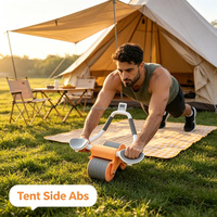 Rodillo Abdominal para Entrenamiento en Gimnasio para Adultos, Equipo de Fitness para el Hogar con Rebote Automático para Fortalecer Abdominales, Adelgazar la Cintura y Reducir Grasa