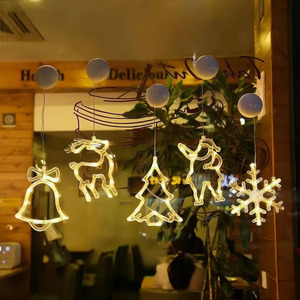 Lumières de Noël LED Takenoken Howlighting, ventouse pour fenêtre, lustre suspendu, élan, Père Noël, fête, Navidad, décorations du Nouvel An - Product Image 3