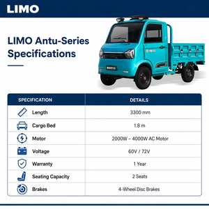 Intelligenter 4-Rad-Elektro-Cargo-Pickup für Landwirtschaft und Reisen Elektrischer Stadt-Cargo-Pickup <span class=keywords><strong>LIMO</strong></span> Antu Urban Commuter Truck Großbestellpreis - Product Image 2