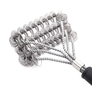 Grill Brush Steel Wire Spring Head 43x15x6.8cm Durable Cleaning Tool For <b>BBQ</b> Grills - Product Image 3