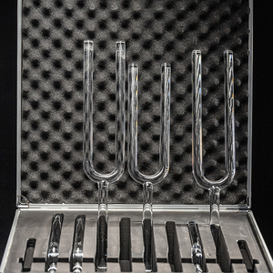 SUCCESS Ensemble de diapasons en cristal de quartz transparent à bas prix avec mallette en daim et étui de transport, fréquence 432 Hz, Chakra et <span class=keywords><strong>Diapason</strong></span> - Product Image 3