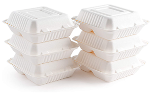 생분해성 100% 퇴비화 가능한 사탕수수 식품 용기 2 칸 및 3 칸 바가스 포장 상자 - Product Image 4