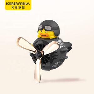 Difusor de Perfume para Interior de Coche, Ambientador de Ventilación Sólida con Hélice Giratoria, Accesorio de Salida Magnética, Diseño de Piloto de Dibujos Animados - Product Image 6