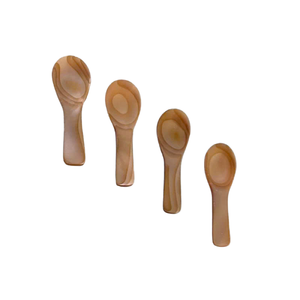 Cuchara de Nácar Natural con Mango de Resina, Hecha a Mano, Cuchara de Concha Marina para Café y Postre - Product Image 3