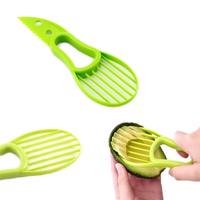Plastic 3-in-1 fruit- en groentesnijder, avocado-snijder/schaaf/schiller, handmatig, alleen handwas, keuken gadget voor professionals