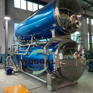 Máquina automática de autoclave de inmersión en agua de retorta rotativa para bolsas de latas esterilización de botellas de plástico - Product Image 1