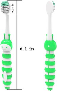 Blue 2025 Factory Wholesale <b>Kids</b> Toothbrush PP+TPR Customized Cartoon Handle Medium Bristles Home Use for - Product Image 3