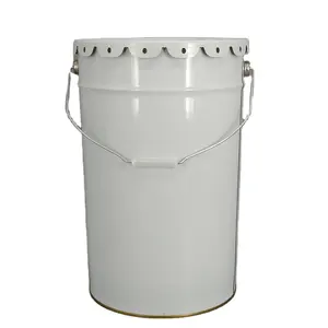Seau de boîte de conserve à tête ouverte de 25 litres avec couvercle à cosse ou couvercle à anneau de verrouillage pour revêtement de peinture