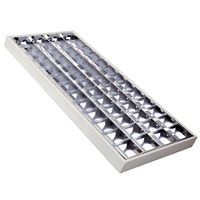 Plafonnier de bureau à grille en aluminium 3xT8, luminaire fluorescent 3x9W 4x18W avec driver d'urgence