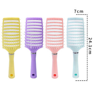 Warna-warni modis nyaman plastik Macaron melengkung tinggi tengkorak sisir ABS menangani besar melengkung rumah kotak stok produsen - Product Image 5