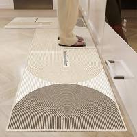 Tapis de cuisine absorbant l'huile et antidérapant, imperméable et résistant aux taches, facile à nettoyer, tapis de sol pour entrée, découpable sur mesure