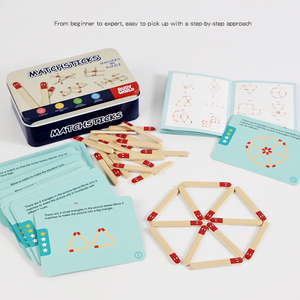 Jeu de puzzle en bois avec boîte en fer - Jouet de logique mathématique pour enfants pour l'éducation précoce - Product Image 3