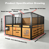 Porte coulissante pour box à chevaux TY 2,5x4m en acier galvanisé à chaud, gain de place, durable, sans électricité, garantie 5 ans pour écurie