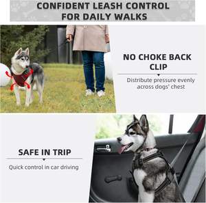 Arnés para perros grandes MOQ bajo de muestra gratis de fábrica, chaleco Oxford reflectante para mascotas, arnés para perros acolchado de malla suave sin tirones - Product Image 3