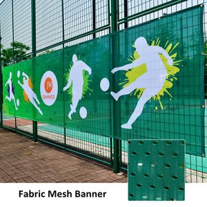 Bannières de clôture en maille de soie imprimées numériques personnalisées pour la course à pied Marathon Sports Games Events Sponsors Publicité Chantier de construction - Product Image 2